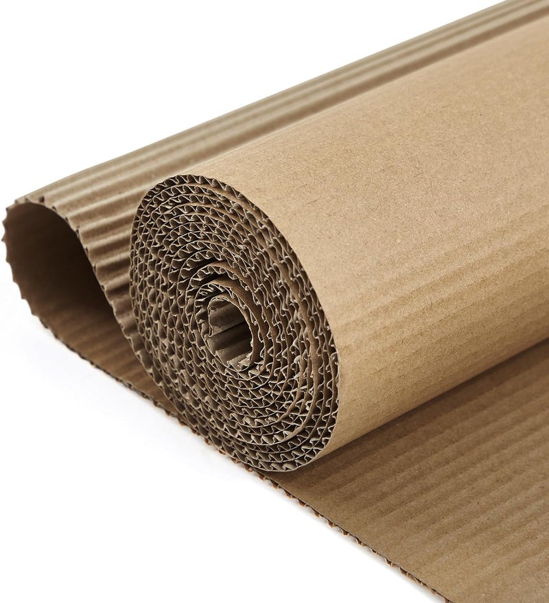 Henoyso لفة كرتون مضلع 20 × 120 بوصة، أكثر سمكًا وأوسع، وجه واحد، بفلوت B، ورق كرتون مضلع ثقيل للاستخدام في الشحن، الحرف اليدوية في عيد الميلاد، تغليف الهدايا ومشاريع DIY - Image 1